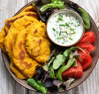 Glutenvij Naanbrood met curry en kurkuma