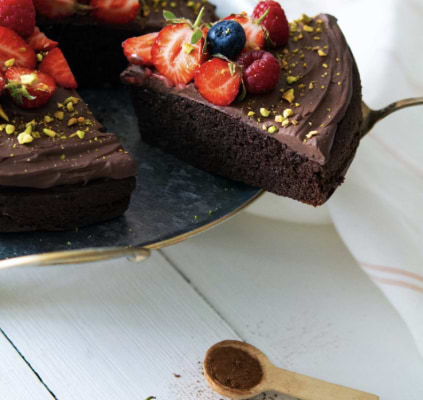 Chocolade Fudge Cake met een lage glycemische index