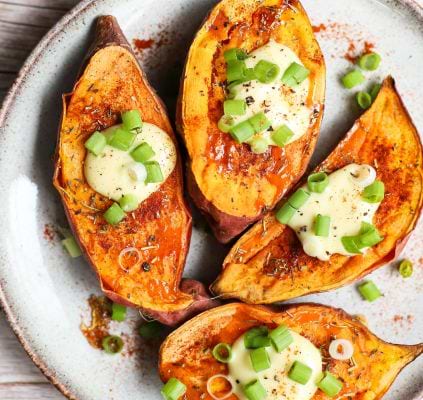 Patate douce grillée