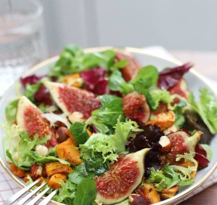 Salade d'automne à la patate douce et figues