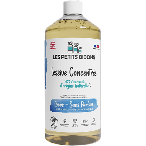 Lessive Concentrée Bébé Sans Parfum 33 lavages