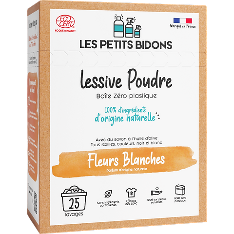Lessives Poudre Fleurs Blanches 25 lavages