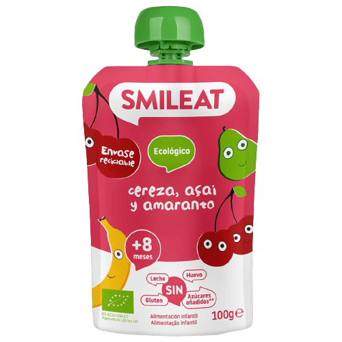 Gourde Açaï Cerise Amarante + 8 mois