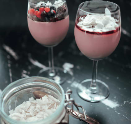 Healthylifemary x Kazidomi : panacotta aux baies d'açai