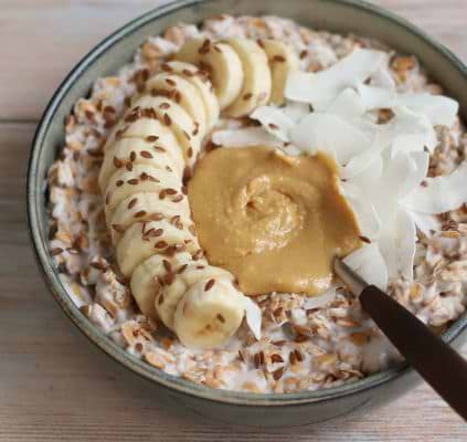 Peanut butter oatmeal porridge