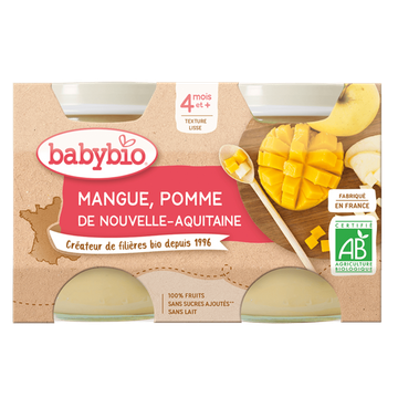 Petits Pots Pomme Mangue Dès 4 Mois BIO