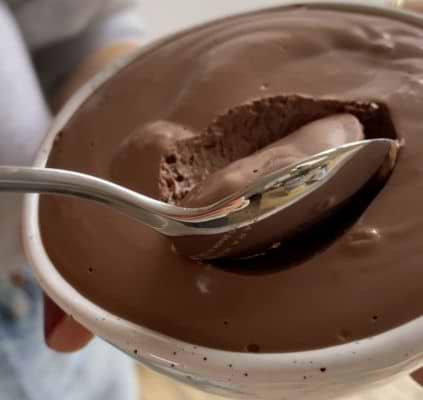 Mousse au chocolat vegan express