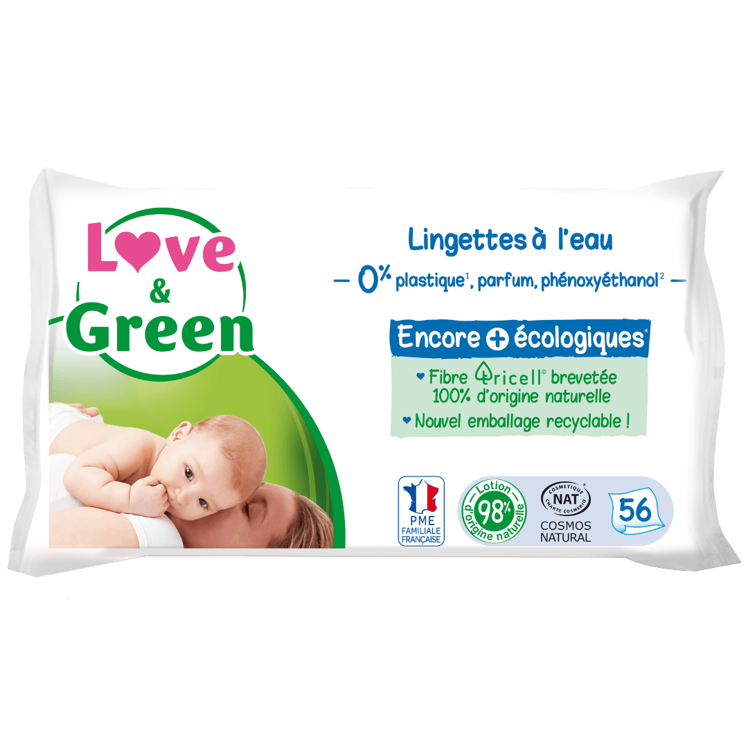 56 Lingettes Hypoallergéniques Eau Pure