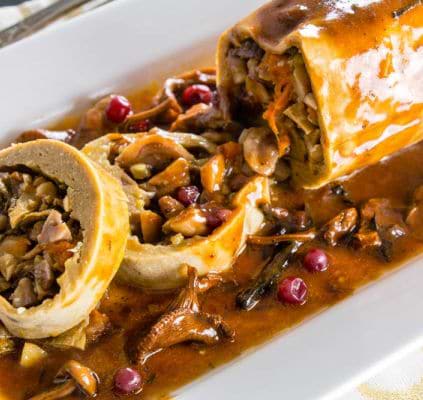 Le rôti de seitan farci