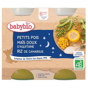 Petits Pois Maïs Riz De Camargue + 6 Mois BIO