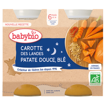 Carotte Patate Douce Blé + 6 Mois BIO