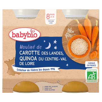 Mouliné Carotte Quinoa + 8 Mois BIO