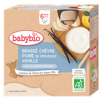 Brassé Lait De Chèvre Poire Vanille + 6 Mois BIO