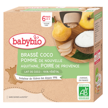 Brassé Végétal Coco Pomme Poire + 6 Mois BIO