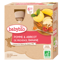 Gourdes Pomme Abricot Banane + 6 Mois BIO