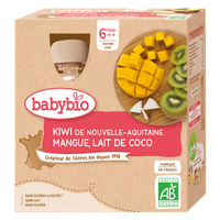 Gourdes Kiwi Mangue Lait De Coco + 6 Mois BIO