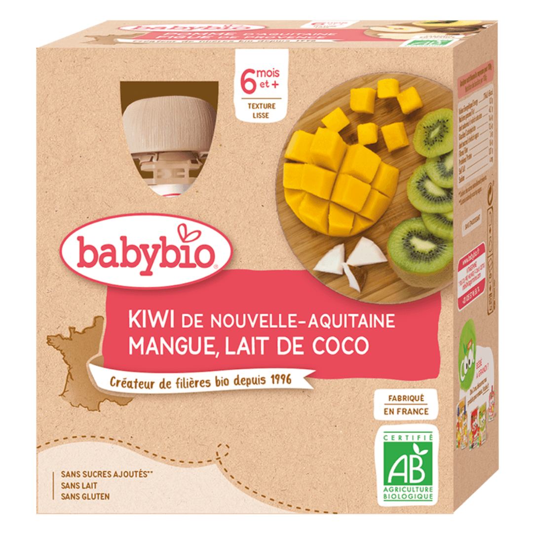 Gourdes Kiwi Mangue Lait de Coco + 6 mois