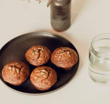 Carrot-chestnut muffins for kids