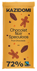 Chocolat Noir 72% Speculoos bio