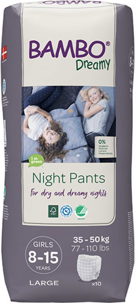 10 Diaper Girls 8-15 years 35-50kg Organic