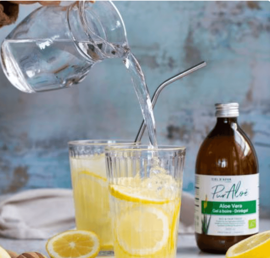 Limonade keto à l'aloe vera