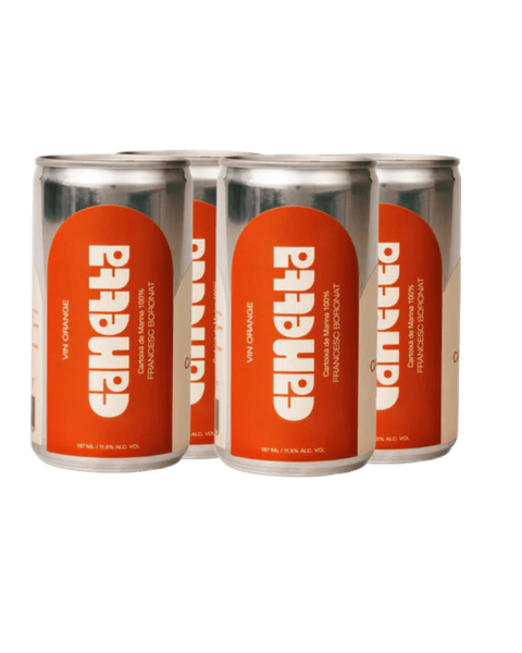 Natuurlijke oranjewijn in blik