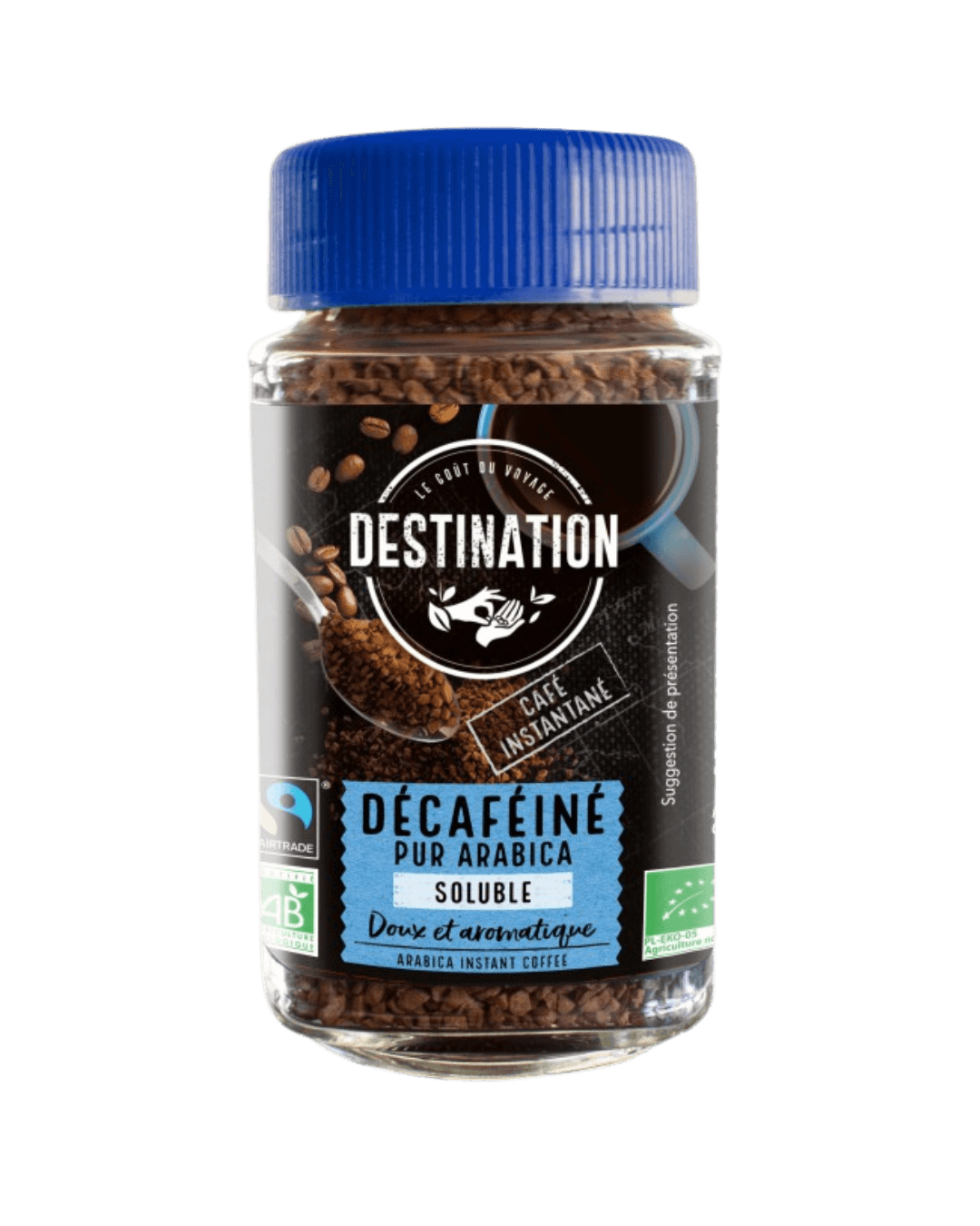 Café instantané lyophilisé décaféiné