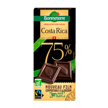 Chocolat Noir Costa Rica 75% BIO