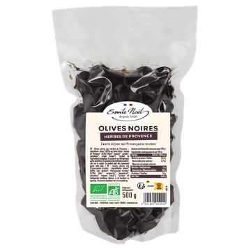 Olives Noires Herbes Provence BIO