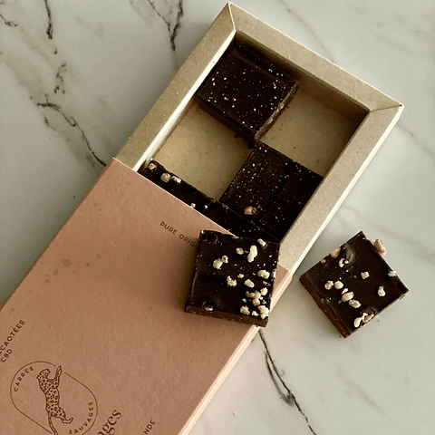 Chocolate coffret with CBD Best before : 30/04/24
