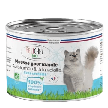 Mousse Saumon Sans Céréale Chat BIO