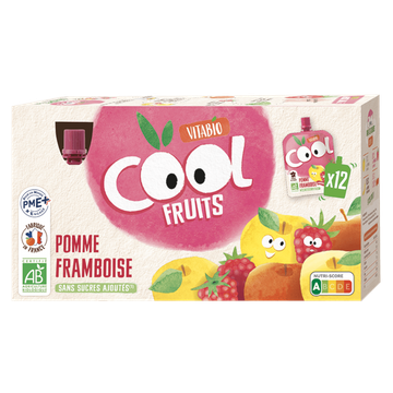 Pack Knijpzakjes Appel Van Frankrijk Framboos BIO