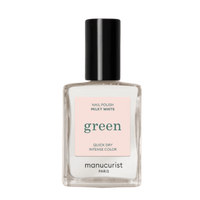 Milky White Green Nail Polish