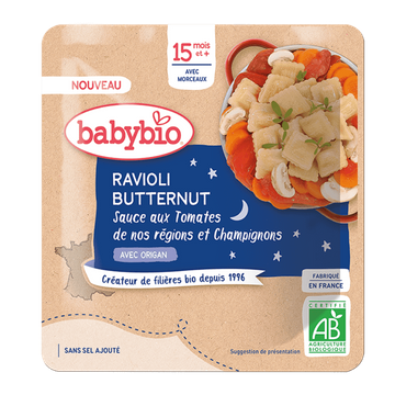 Ravioli Butternut Tomatensaus Vanaf 15 Maanden BIO