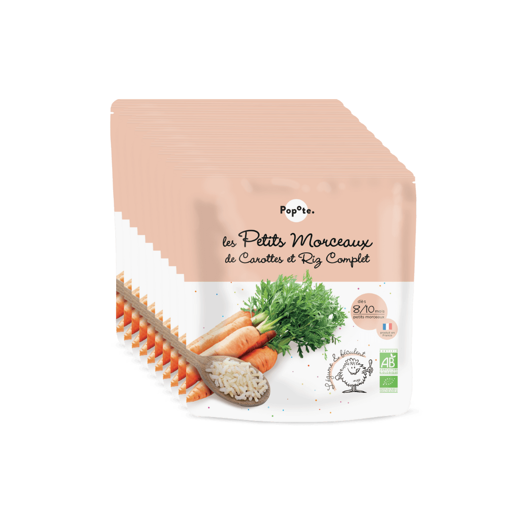 Petits Morceaux Carottes Riz Complet dès 8 mois