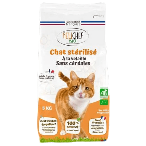 Croquettes Volaille sans Céréale Chat Stérilisé