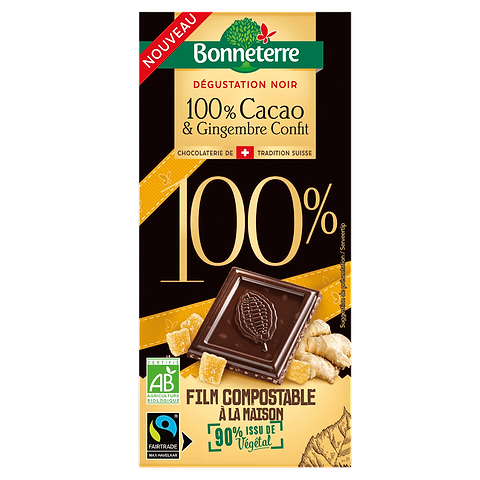 100% Cocoa Chocolate with Ginger