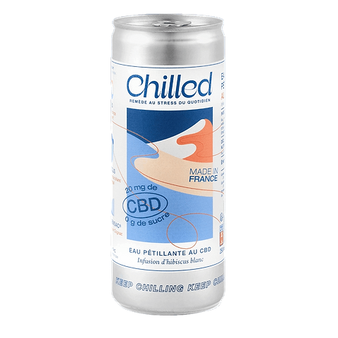 White Hibiscus Sparkling Drink with CBD