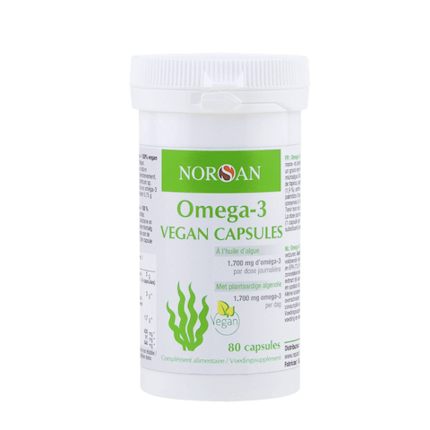 Omega-3 Vegan Capsules 1700 mg Huile Algue