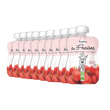 Strawberry Pouch From 6 Months Organic