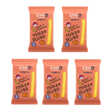 Set Maïssticks Perzik En Banaan Vanaf 7 Maanden 5 X 16 G BIO