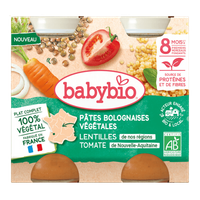 Pâtes Bolognaises Végétales Dès 8 Mois