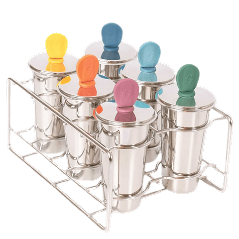 Set 6 Moules glaces et Bâtonnets inox