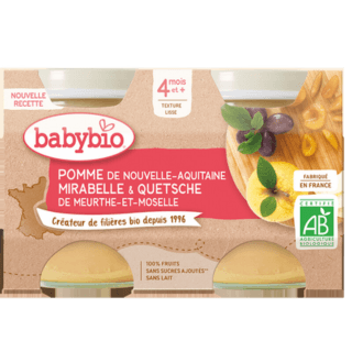 Petits Pots Pomme Mirabelle Quetsche Dès 4 Mois BIO