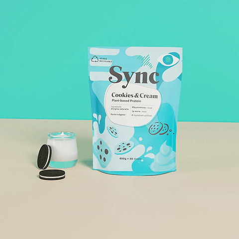 Poudre Protéinée Végétale Cookie & Cream (77% Protéine)