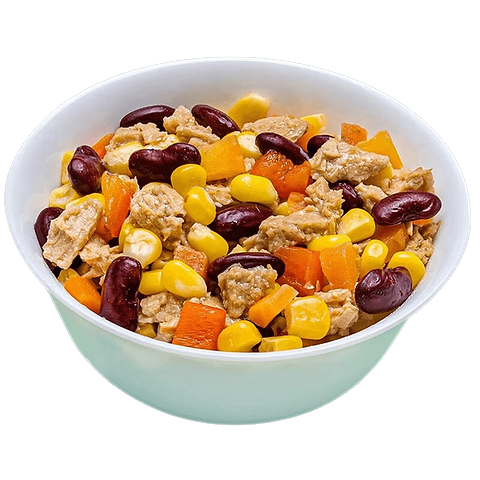 Mexican salad with vegetable tuna flakes