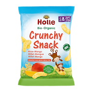 Crunchy Gierst Snack Mango geen toegevoegde suiker vanaf 8 maanden bio
