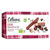 Glutenvrije Melk Chocolade Sticks bio