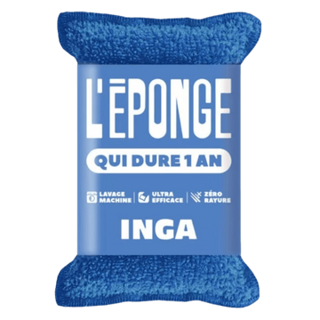 Eponge Lavable Grattante Bleue