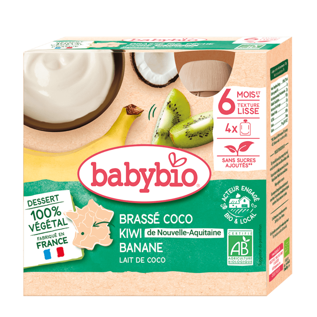 Gourds Brassé Lait Coco Kiwi Banana From 6 months
